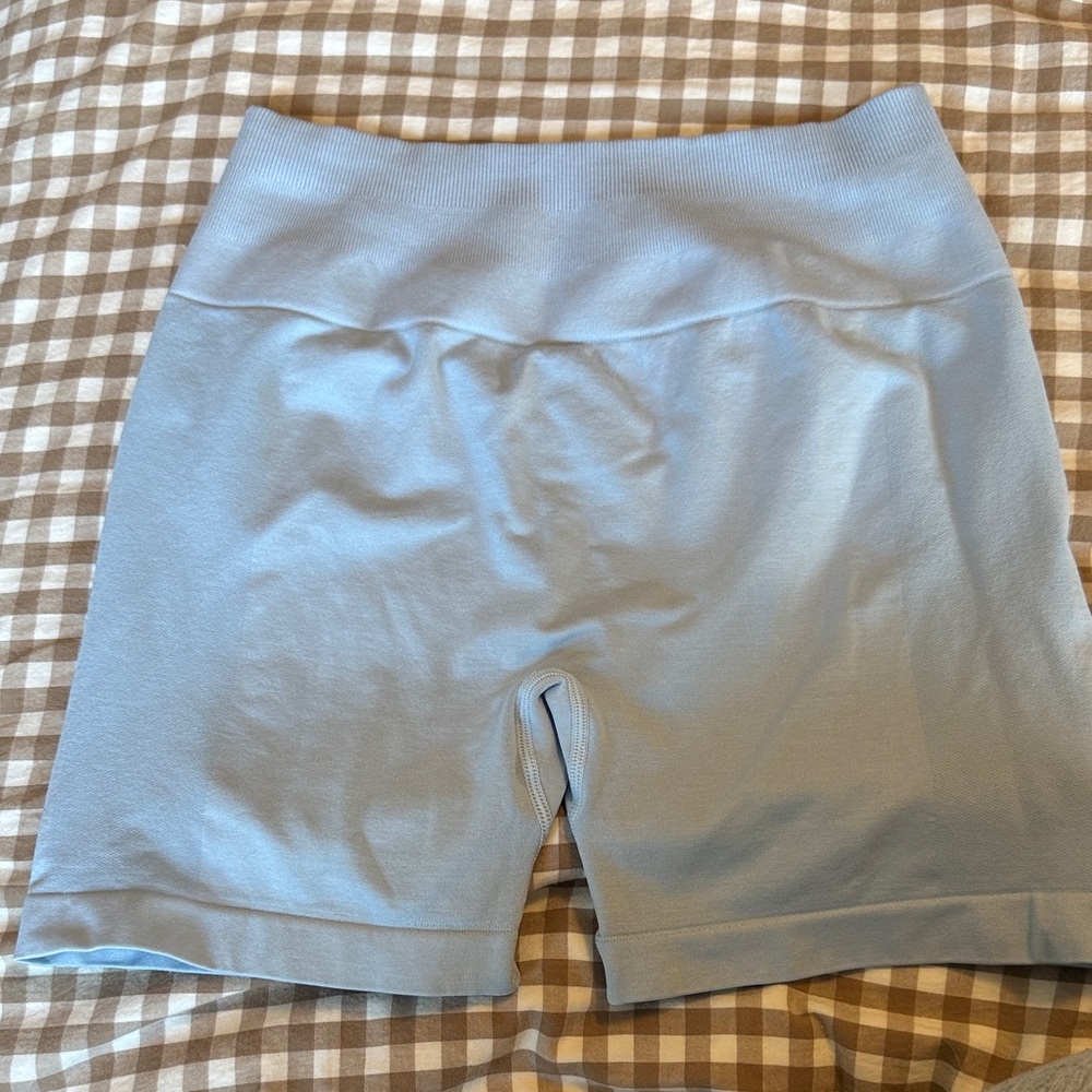 Light Blue Women’s High-Waist Comfort Bike Shorts